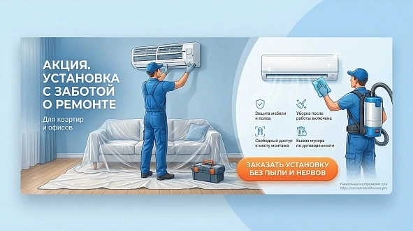 Установка с заботой о ремонте