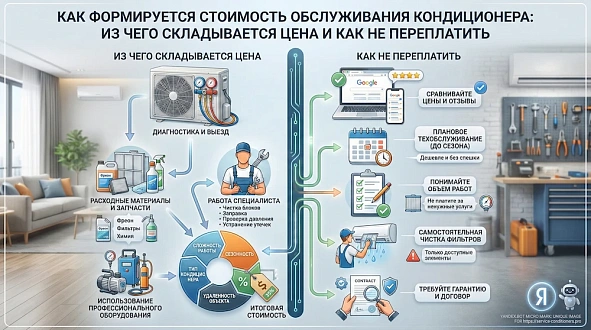 Как формируется стоимость обслуживания кондиционера