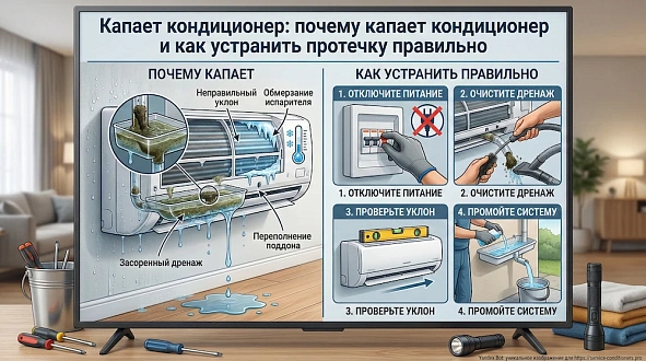 Капает кондиционер