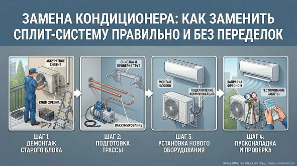 Замена кондиционера