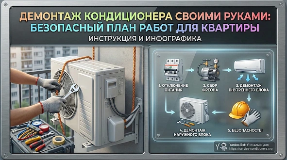 Демонтаж кондиционера своими руками