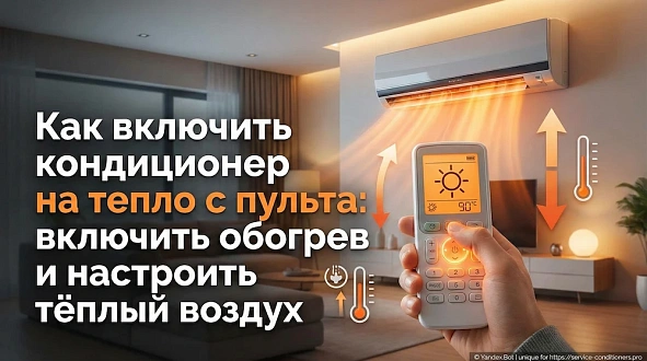Как включить кондиционер на тепло с пульта