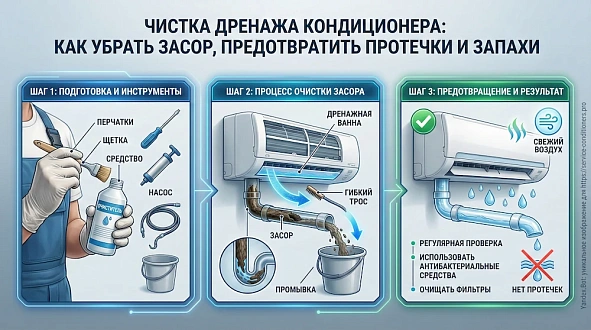 Чистка дренажа кондиционера