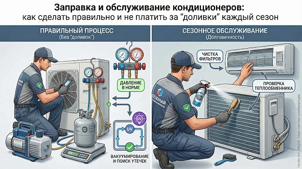 Заправка и обслуживание кондиционеров