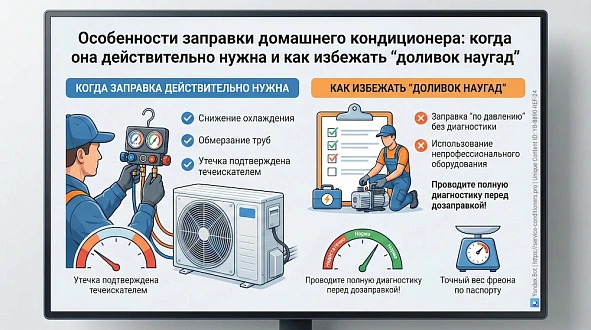 Особенности заправки домашнего кондиционера