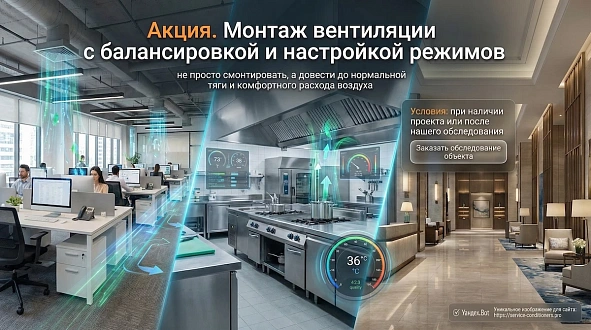 Монтаж вентиляции с настройкой режимов