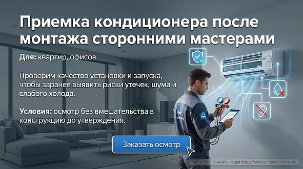 Приемка кондиционера после установки
