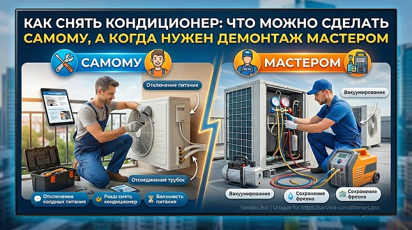 Как снять кондиционер