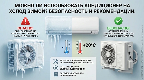 Охлаждение кондиционером зимой