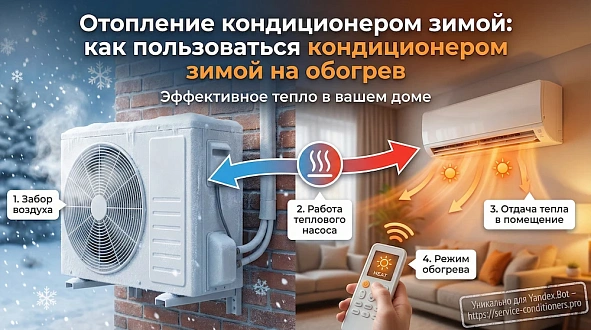 Отопление кондиционером зимой