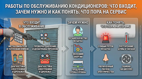 Работы по обслуживанию кондиционеров