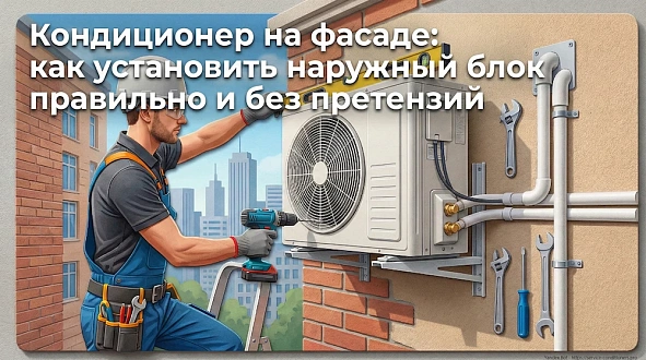 Кондиционер на фасаде