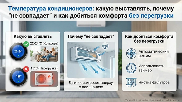 Температура кондиционеров