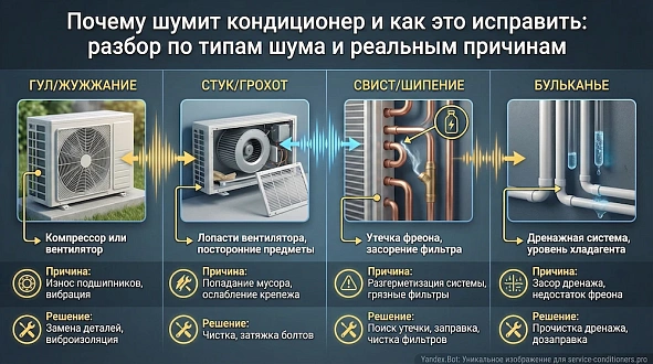 Почему шумит кондиционер и как это исправить